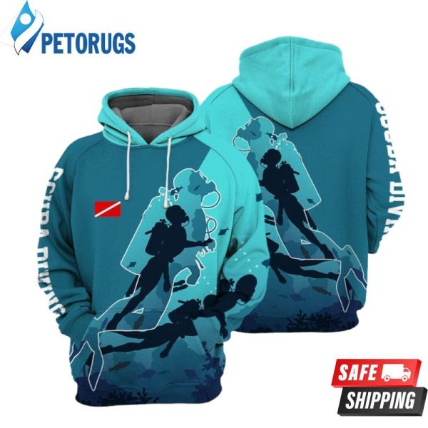 Scuba Diving Men And Women Scuba Diving 3D Hoodie