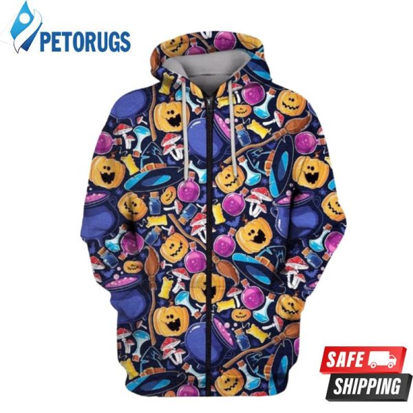 Seamless Pattern Halloween 3D Hoodie