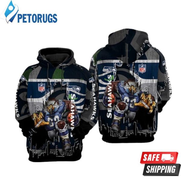 Seattle Seahawks Nfl Football Big Logo Seattle Seahawks Seattle Seahawks 3D Hoodie