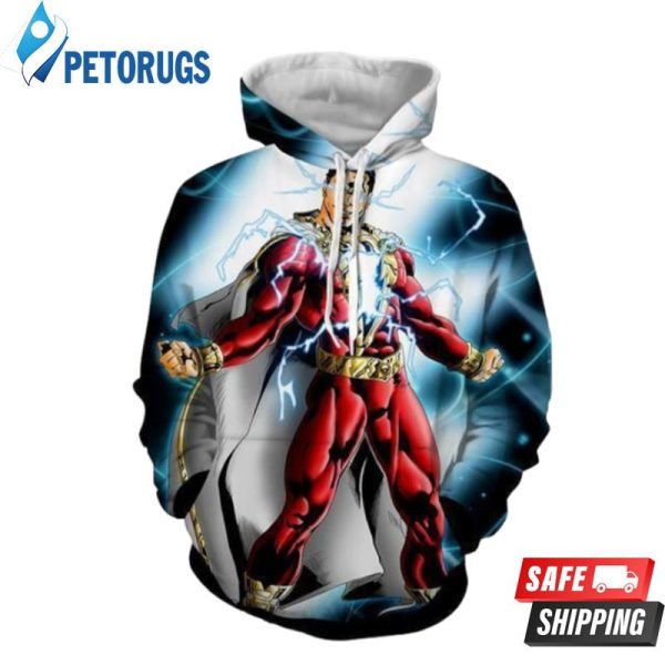 Shazam In Action 3D Hoodie