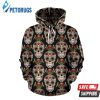 Skeleton Floral Rose Sugar Skull Girly Pattern 3D Hoodie