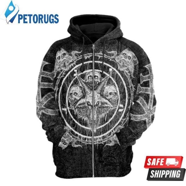 Skull Baphomet 3D Hoodie