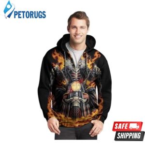 Skull Ghost Rider 3D Hoodie