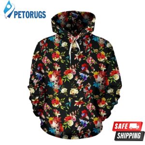 Skull Roses Flower Themed 3D Hoodie