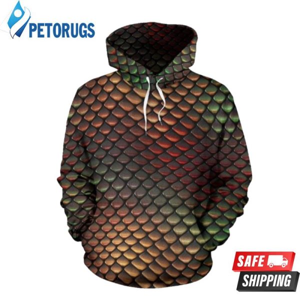 Snake Skin Colorful 3D Hoodie