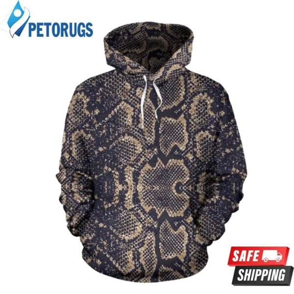 Snake Skin Pattern 3D Hoodie