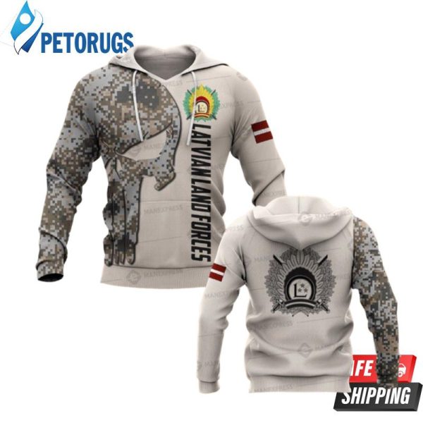 Soldier Latvia Camo 3D Hoodie