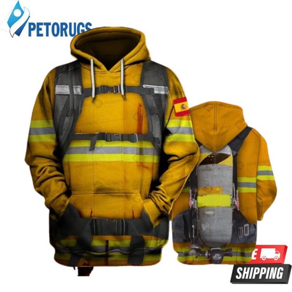 Spanish Firefighter 3D Hoodie