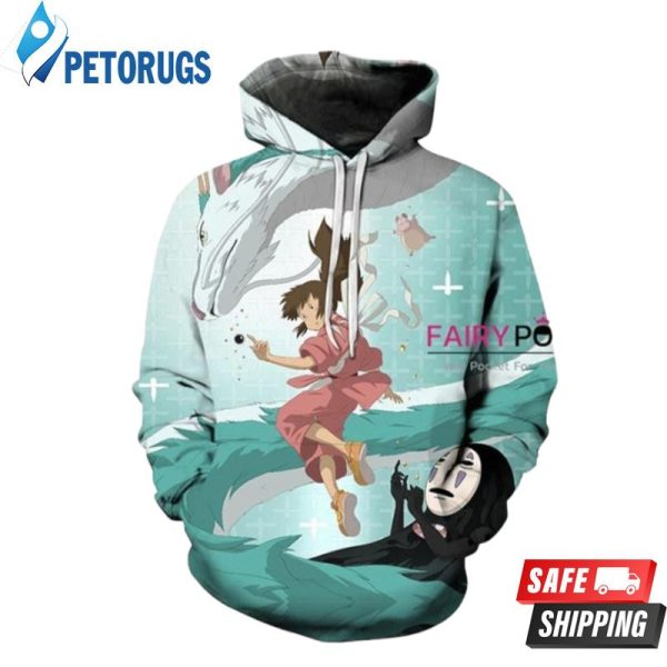 Spirited Away Chihiro Ogino Kaonashi 3D Hoodie