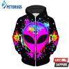 Splatter Alien Pink Up 3D Hoodie