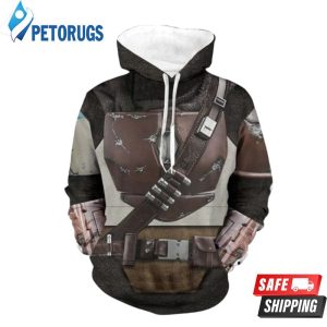 Star Wars The Mandalorian Cosplay Costume Coat Pedro Pascal Mandalorian Soldier Warrior Star Wars Prop 3D Hoodie