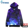 Stars In The Sky Space Galaxy Universe Dark Blue & Purple 3D Hoodie