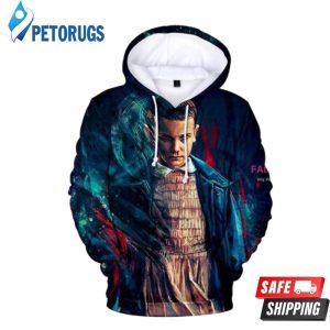 Stranger Things Eleven Blue 3D Hoodie