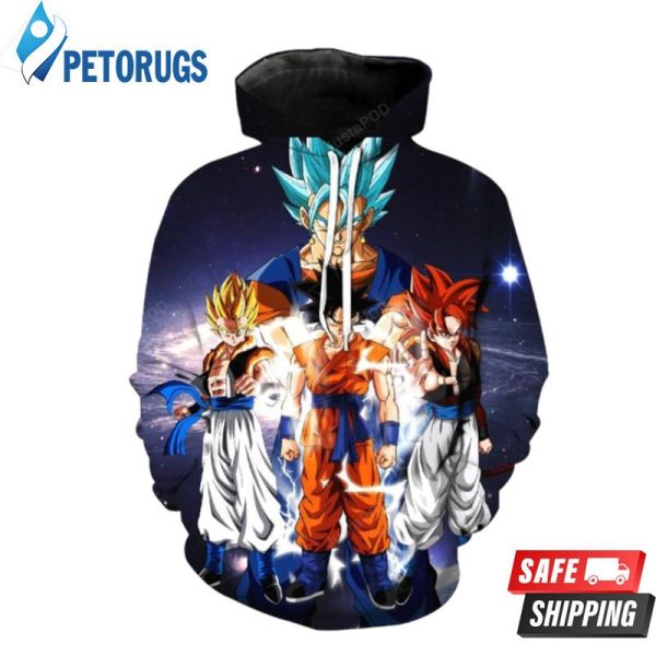 Super Saiyan Gods Dragon Ball Z 3D Hoodie