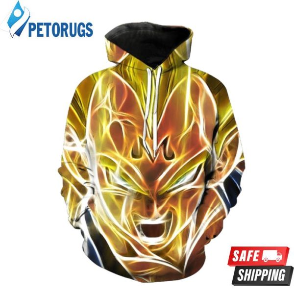 Super Saiyan Majin Vegeta Dragon Ball Z 3D Hoodie