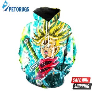 Super Saiyan Trunks V2 Dragon Ball Z 3D Hoodie