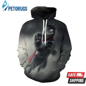 Superman Cat Superhero Animal 3D Hoodie