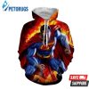 Superman Red Eyes 3D Hoodie