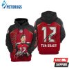 Tampa Bay Buccaneers Number 12 Tom Brady 3D Hoodie