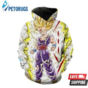 Teen Super Saiyan Gohan 2 Ragon Ball Z 3D Hoodie