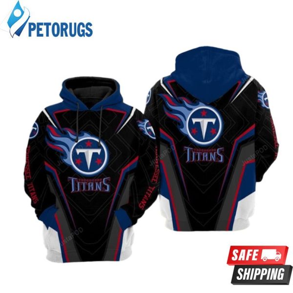 Tennessee Titans Nfl Football Black 3D Hoodie