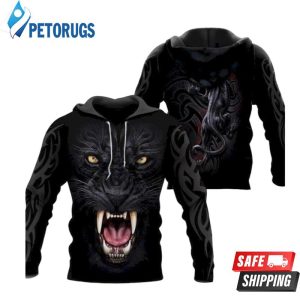 Tribal Afirca Panther Black 3D Hoodie