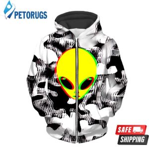 Trippy Alien Up 3D Hoodie