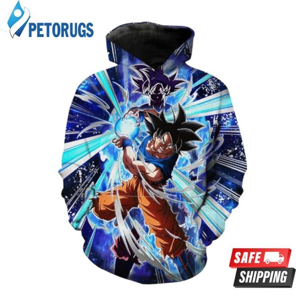 Ultra Instincts Goku Kamehameha Ragon Ball Super Clothing 3D Hoodie