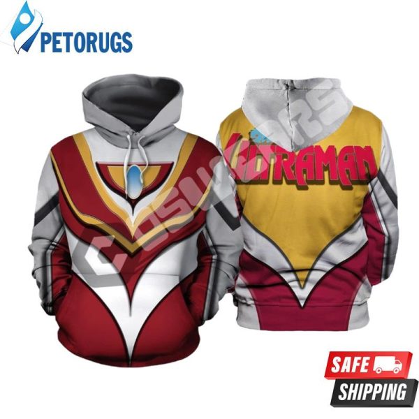 Ultraman Red Inspired 3D Hoodie