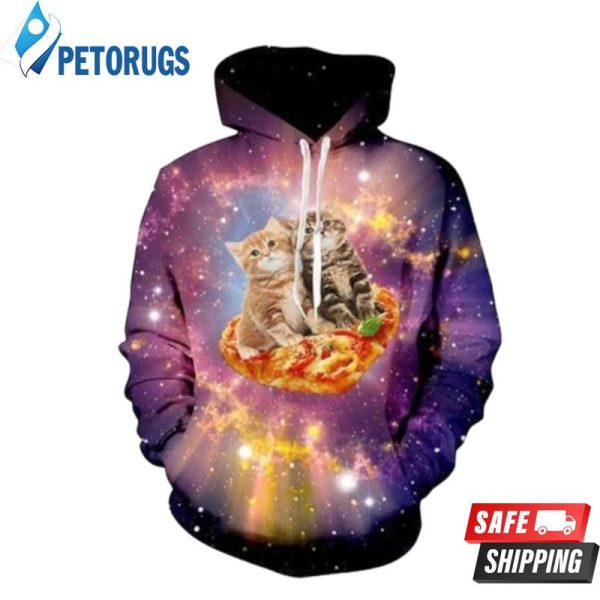 Unidentified Flying Kitties S 3D Hoodie