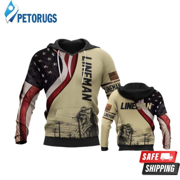 Us Lineman 3D Hoodie