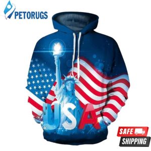 Usa Statue Of Liberty Couple 3D Hoodie