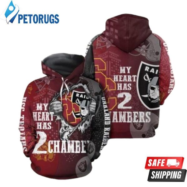 Usc Trojans Vs Oakland Raiders 3D Hoodie