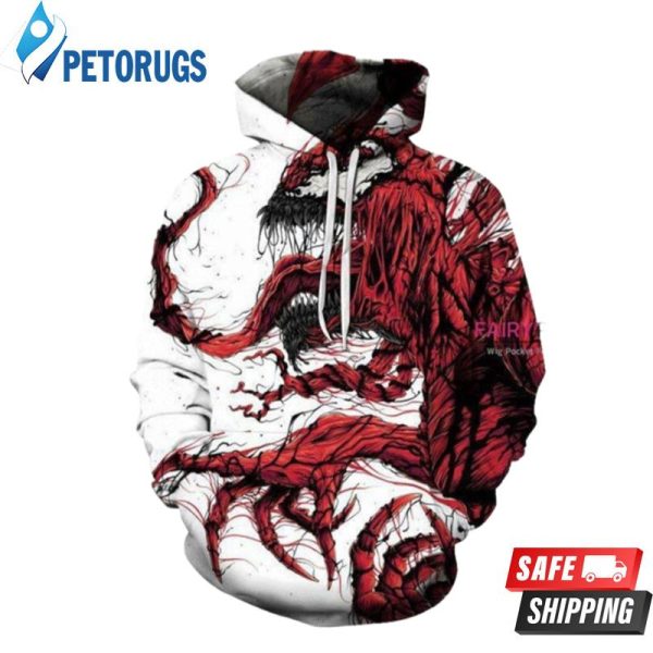 Venom White 3D Hoodie