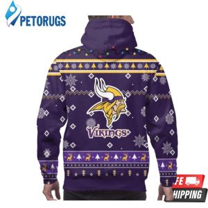 Vikings Team Christmas Ugly 3D Hoodie