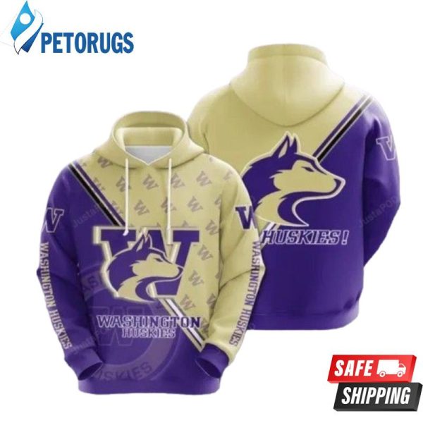 Washington Huskies Football 3D Hoodie