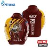 Washington Redskins Nfl Football Brown Guice 29 3D Hoodie