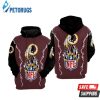 Washington Redskins Nfl Football Claws 3D Hoodie