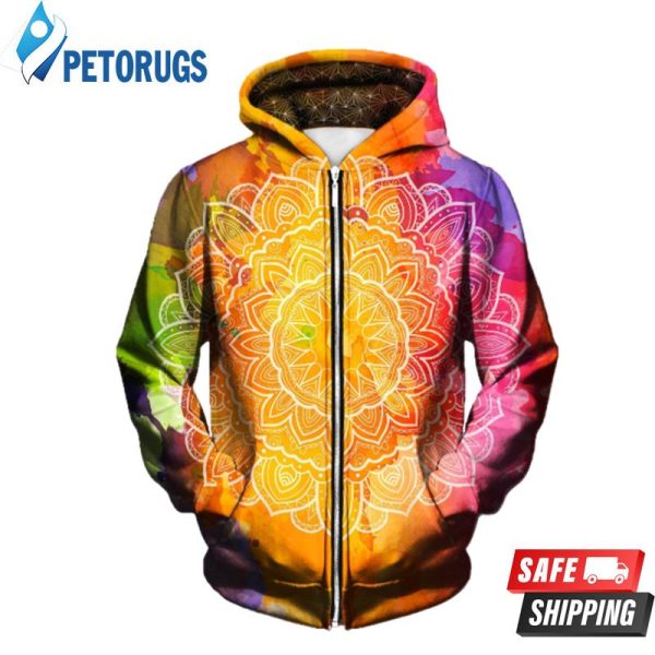 Watercolors Up 3D Hoodie