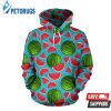 Watermelon Piece Blue Pattern 3D Hoodie