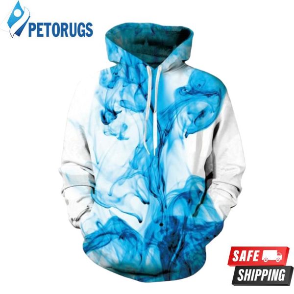 White Ing Blue Smoke Hoody 3D Hoodie