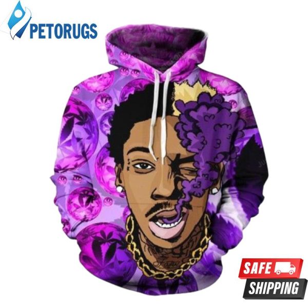 Wiz Khalifa Blowing And Pered Custom Wiz Khalifa Blowing Graphic 3D Hoodie