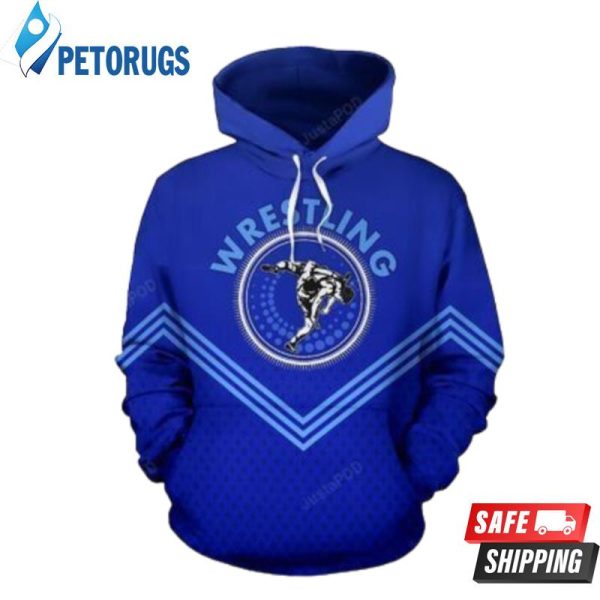 Wrestling Blue Wrestling Wrestling 3D Hoodie