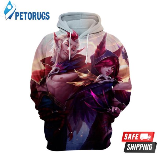 Xayah & Rakan League Of Legends 3D Hoodie