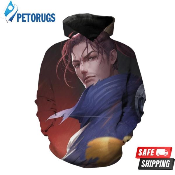 Yasuo Face League Of Legends Yasuo 3D Hoodie