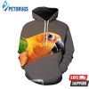 Yellow Parrot Biword Face 3D Hoodie