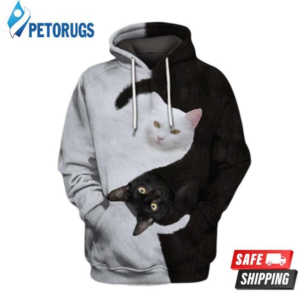 Ying Yang Cat Full Vv 3D Hoodie