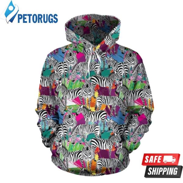 Zebra Pattern 3D Hoodie