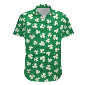 1000 Unique Simple Shamrock Pattern Saint Patricks Day Hawaiian Shirt