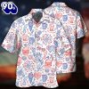 4th Of July America Independence Day Fourth Of July Cool Art Aloha Button Up Hawaiian Shirt